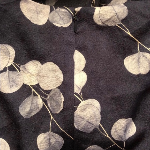 Banana Republic Navy Blue Leaf Dress - Picture 4 of 5